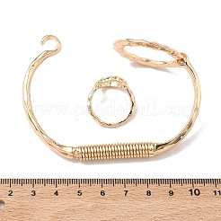 Комплекты колец и браслетов из кованой стали&nbsp;SJEW-C008-01KCG