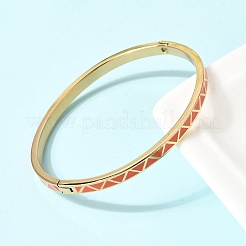 Браслеты из нержавеющей стали 304 с эмалью&nbsp;BJEW-D408-33G