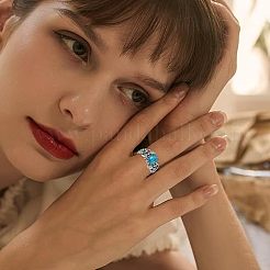 Цинковый сплав с синтетической бирюзой&nbsp;FS-WGE57A9-03