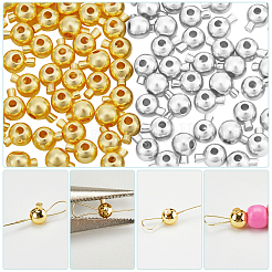 40 шт. 2 цвета латунные обжимные бусины&nbsp;KK-BBC0023-34