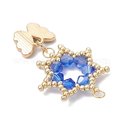 Подвески-цветы из стеклянных бусинок&nbsp;PALLOY-MZ00623-01