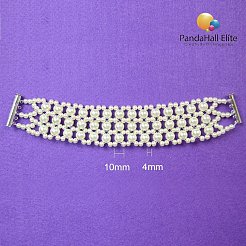 4мм крошечный атласный блеск белый стеклянный жемчуг круглые бусины для изготовления ювелирных изделий HY-PH0002-01-B