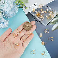 30 шт. 3-х стилевые латунные клипсы-серьги&nbsp;KK-BBC0011-06