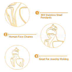 20 шт. подвески из нержавеющей стали 304 двух цветов&nbsp;STAS-DC0013-74