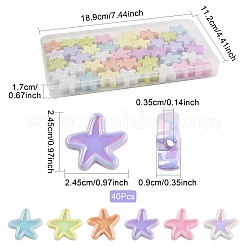 40шт УФ-покрытие непрозрачные акриловые бусины&nbsp;OACR-FS0002-26