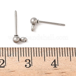 Фурнитура для сережек-гвоздиков с шариковым штифтом из нержавеющей стали 304&nbsp;X-STAS-Z035-01P-G