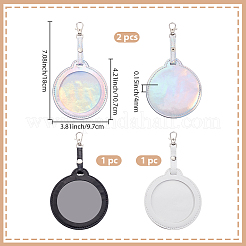 4 шт. 3-цветный держатель для бейджа из искусственной кожи&nbsp;HJEW-CL0001-02B