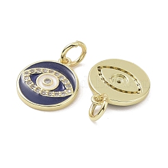 Настоящие 18к позолоченные латунные подвески с микропаве и кубическим цирконием&nbsp;KK-L209-072G-06