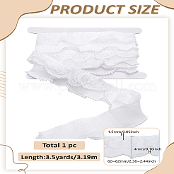 Лента с цветами из полиэстера и чинлона длиной 3.5 ярд.&nbsp;SRIB-LP0001-14