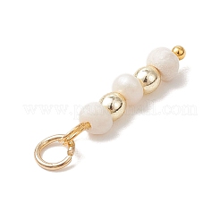 Натуральный культивированный пресноводный жемчужный картофель с круглыми подвесками из синтетического немагнитного гематита&nbsp;PALLOY-JF04853-02