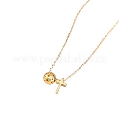 Латунные ожерелья с подвесками в виде пиклбола и креста&nbsp;FS-WGCEAF4-01