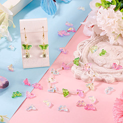 120 шт. 8-х цветные прозрачные гальванические стеклянные бусины&nbsp;GLAA-TA0003-54