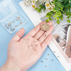 60 шт. 2 цвета латунные обжимные бусины&nbsp;KK-AR0003-88