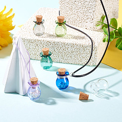 6шт 6 цвета стеклянных бутылок орнамент&nbsp;AJEW-TA0001-74