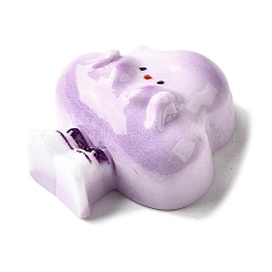 Сиреневые милые кабошоны из непрозрачной смолы&nbsp;RESI-L046-A03