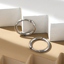 Серьги-кольца Huggie Hoop из нержавеющей стали 202&nbsp;EJEW-F111A-17mm-P
