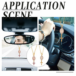 2 шт. 2-х цветная эмалевая сплавная подвеска с украшениями из стразов&nbsp;HJEW-DR00209