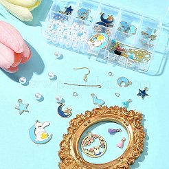 Наборы для изготовления висячих сережек с кисточками из сплава эмали&nbsp;DIY-FS0001-21B