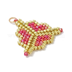 Подвески клевер из стеклянных бусин miyuki&nbsp;PALLOY-MZ00625-01