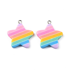 Подвески из смолы со звездой радуги&nbsp;CRES-O003-01