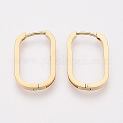 Овальные серьги-кольца из нержавеющей стали 304&nbsp;STAS-G317-02G