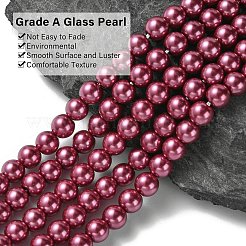 Экологичные нити жемчужных бусин из окрашенного стекла&nbsp;X-HY-A008-6mm-RB027