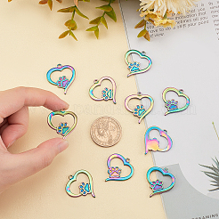 10 шт. оправа для подвески-кабошона из нержавеющей стали 304 для эмали&nbsp;STAS-UN0032-62