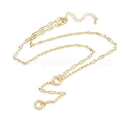 Латунные волнистые овальные звенья цепи и лариаты&nbsp;NJEW-H087-01G