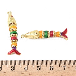 Латунные микропроволочные кубические циркониевые подвески из эмали&nbsp;KK-G539-02G-02