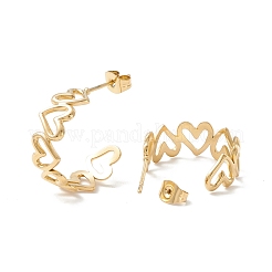 Серьги-гвоздики из нержавеющей стали 304 с ионным покрытием (IP)&nbsp;EJEW-P197-01G