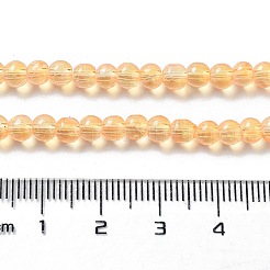 Строковые прозрачные стеклянные бусины в нитях&nbsp;GLAD-Q012-4mm-08