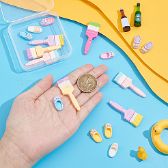 Кабошоны из непрозрачной смолы в 18 стилях&nbsp;RESI-PH0001-65