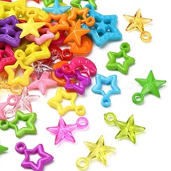 200шт 5 стиля непрозрачные акриловые подвески&nbsp;MACR-YW0002-60