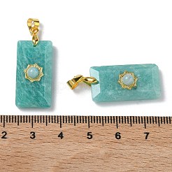 Граненые подвески из натурального амазонита&nbsp;G-A298-01G-06