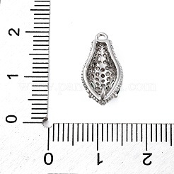 Шармы-соединители из прозрачного и зеленого кубического циркония из латуни&nbsp;KK-P289-11P