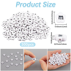 300шт непрозрачные акриловые бусины&nbsp;SACR-SP0001-06