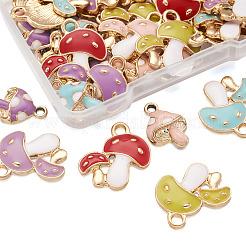 40шт 8 цвета сплава эмалевые подвески&nbsp;ENAM-FW0001-03