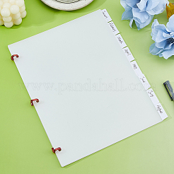 Pp пластиковые листы-разделители для блокнотов&nbsp;AJEW-WH0609-113B