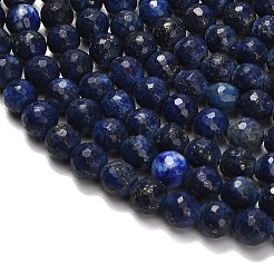 Нитки бусины из натурального ляписа-лазури&nbsp;LS-G-F820-Z01-8mm