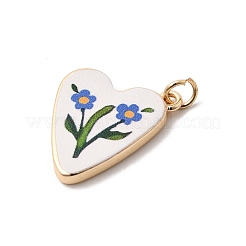 Латунные подвески с принтом&nbsp;KK-H253-05B-G