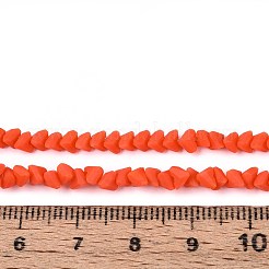 Нити из матовых непрозрачных стеклянных бусин&nbsp;GLAA-N017-4mm-14