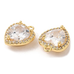 Подвески из латуни и прозрачного циркония&nbsp;ZIRC-Q202-05G