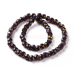 Гальванические непрозрачные стеклянные бусины&nbsp;GLAA-P003-A01