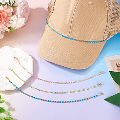 4 шт. 4 цвета латунная эмалированная цепочка для изготовления браслета&nbsp;AJEW-TA00033