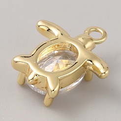 Латунные микро проложить кубического циркония&nbsp;KK-CJC0006-05B-G