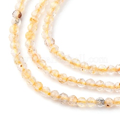 Природный желтый кварц нитей бисера&nbsp;LS-G-RM2025-A09-2mm