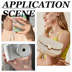 4 шт. 2 стиля цепочек для мобильных ремешков из стеклянных и пластиковых бусин&nbsp;AJEW-HS0001-28