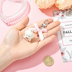 Подвесные украшения из искусственного жемчуга и смолы&nbsp;HJEW-YW00332