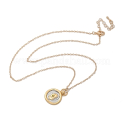 Латунные ожерелья с подвесками таро «Двенадцать созвездий»&nbsp;LS-NJEW-Q006-01H-G