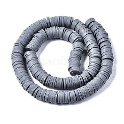 Плоские круглые бусины из глины ручной работы полимерные&nbsp;CLAY-R067-10mm-40